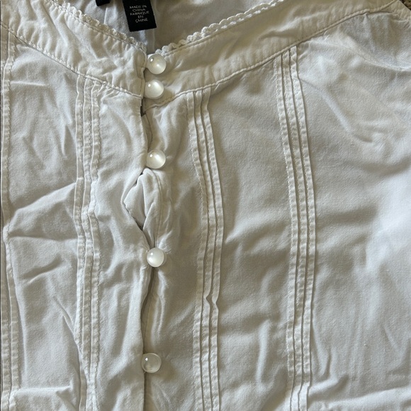 White Button-Front Tie-Waist Cami - Picture 2 of 3